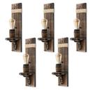 Kit 5 Arandelas Luminária de Parede Colonial em Madeira Maciça Rústica e Sisal Ideal para Sítios Chácaras Chalés Retrô Vintage Kit 5 Arandelas Luminária de Parede Colonial em Madeira Maciça Rústica e Sisal Ideal para Sítios Chácaras Chalés Retrô Vintage