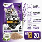 Kit 5 areia granulado sanitário mimocat lavanda 20kg Kit 5 areia granulado sanitário mimocat lavanda 20kg