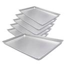 kit 5 Assadeira 60x40 Pao Doce Plana Lisa Aluminio Imeca