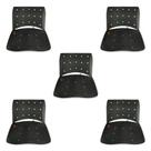 KIT 5 Assento/Encosto em Plastico Preto Ergoplax Iso Polipropileno