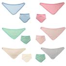 Kit 5 Babador Bandana Liso Bebe Algodao Fechamento com Botao