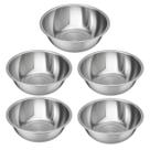 Kit 5 Bacia Tigela Bowl de Inox Pequena Redonda 35cm 5 Litros Uny Home