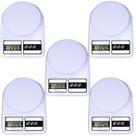Kit 5 Balanças Precisão Digital 10Kg Display LCD Pesar Comida Restaurante Cozinha Açaiteria