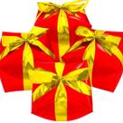 Kit 5 Balão Metalizado Formato Presente Vermelho Natal Aniversario 4D Gigante 65cm Kit 5 Balão Metalizado Formato Presente Vermelho Natal Aniversario 4D Gigante 65cm