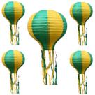 KIT 5 Balão Papel Sanfonado Enfeite Copa Brasil