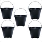 Kit 5 Balde Especial para Transporte Plástico 12L Resistente