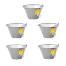 Kit 5 Balde Metálico Concreto Construção 10 Litros VONDER