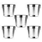Kit 5 Baldes Para Gelo E Cerveja Gin 7 Litros Alumínio Puro