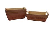 Kit 5 Bandejas MDF com Alças e Frases Gravadas 22x16 Kit 5 Bandejas MDF com Alças e Frases Gravadas 22x16