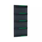 Kit 5 Bandejas Para Gondola Canto 170 Fit 40/60 Preto Pe Verde