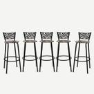 Kit 5 Banquetas Alta Eclipse Preta Cadeira Para Balcão Ilha Bar Bancada Cozinha Gourmet Área De Lazer Itagold