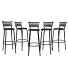 kit 5 Banquetas Bancos Alta Para Cozinha Gourmet Bancada Balcão Bar Premium Estrutura Preta Itagold kit 5 Banquetas Bancos Alta Para Cozinha Gourmet Bancada Balcão Bar Premium Estrutura Preta Itagold