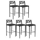 Kit 5 banquetas Eliza Gourmet Cinza-Gat Magazine Kit 5 banquetas Eliza Gourmet Cinza-Gat Magazine