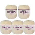 Kit 5 Barbante EuroRoma Especial 500g 1400M Fio n 3 Crochê
