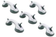 Kit 5 Barra De Apoio Com Ventosa Para Banheiro Antiderrapante