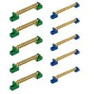 Kit 5 Barramentos Neutro + 5 Barramentos Terra 12 Entradas s/ Proteção HC-004 80A Kit 5 Barramentos Neutro + 5 Barramentos Terra 12 Entradas s/ Proteção HC-004 80A