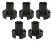 Kit 5 Bases Soquete Fixo ABS Decorlux E14 Preto