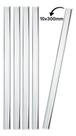 Kit 5 Bastão Agitador 10x300mm Vidro Maciço Ponta Lapidada
