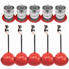 Kit 5 Bebedouros Pendulares + 5 Comedouros Galvanizado 5kg
