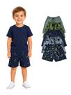 Kit 5 Bermuda Tactel Estampada Infanto Juvenil Para Meninos