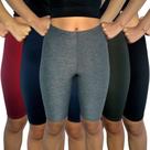 Kit 5 Bermudas Femininas Justas Elástico Lisas Cores Sortidas Suplex Pp ao Plus Size