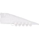 Kit 5 Bicos de Confeitar Russos + Saco Confeiteiro Branco