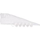 Kit 5 Bicos de Confeitar Russos + Saco Confeiteiro Branco