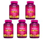 Kit 5 Biotina 60 Capsulas - Herbamed Beauty