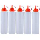 Kit 5 Bisnaga Pote Ketchup Profissional Grande 600ml