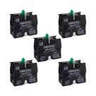Kit 5 bloco contato zb2 be 101 1na verde sibratec