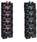 Kit 5 bloco zb2 102 1nf vermelho + 05 zb2 101 1na verde