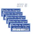 Kit 5 Blocos Recibo De Aluguel Com Canhoto Tamoio 50 Folhas