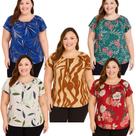 Kit 5 Blusa Feminina Ciganinha Senhoras Plus Confortáveis