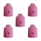 Kit 5 Bocais de Cerâmica Gás Lens Nº4 TE466 Tocha Tig Oximig