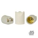 Kit 5 Bocal Soquete de Porcelana Liso E27 Spot Plafon C/ Borne G20