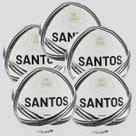 Kit 5 Bolas Santos Estádios 24 Campo Branca e Preta