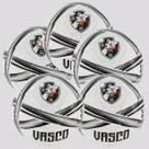 Kit 5 Bolas Vasco Estádios 24 Campo Branca e Preta