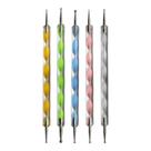 Kit 5 Boleadores com Ponta Dupla Decoração de Unhas Pontilhismo Manicure