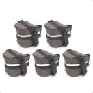 Kit 5 Bolsas Bag Selim Bike Bicicleta Preta +Faixa Refletiva