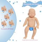 Kit 5 Boneco Bebe Reborn Molde Olho Fechado 43cm Corpo Vinil