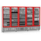 KIt 5 Borrachas Gaxeta Para Gelopar Grvc2500 Gcvr2500 Expositor Refrigerador Frost Free 62x158