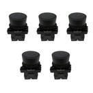 Kit 5 botão pulso plastico lk2-ea21 (preto) 1na lukma