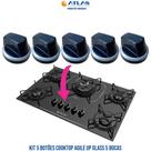 Kit 5 Botões Fogão Cooktop Agile Up