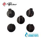 Kit 5 Botões Manipuladores Manipulos Fogão De Piso Fischer