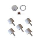 Kit 5 Botões Manipulo Lc-10 Branco Fogão Continental Lt6663
