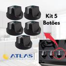 Kit 5 botões manípulos para fogão atlas agile up