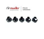 Kit 5 botões para fogão mueller benissimo mesa inox 4 bocas