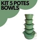 Kit 5 Bowls Potes Hermeticos Vasilhas BPA Free 5 Potes Variados Plastico