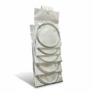 Kit 5 Brincos Argola redondas prateada média Aço festa luxo