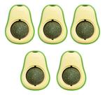 Kit 5 Brinquedo Para Gato Com Catnip Erva de Gato Abacate Bola Erva Natural Anti Estresse